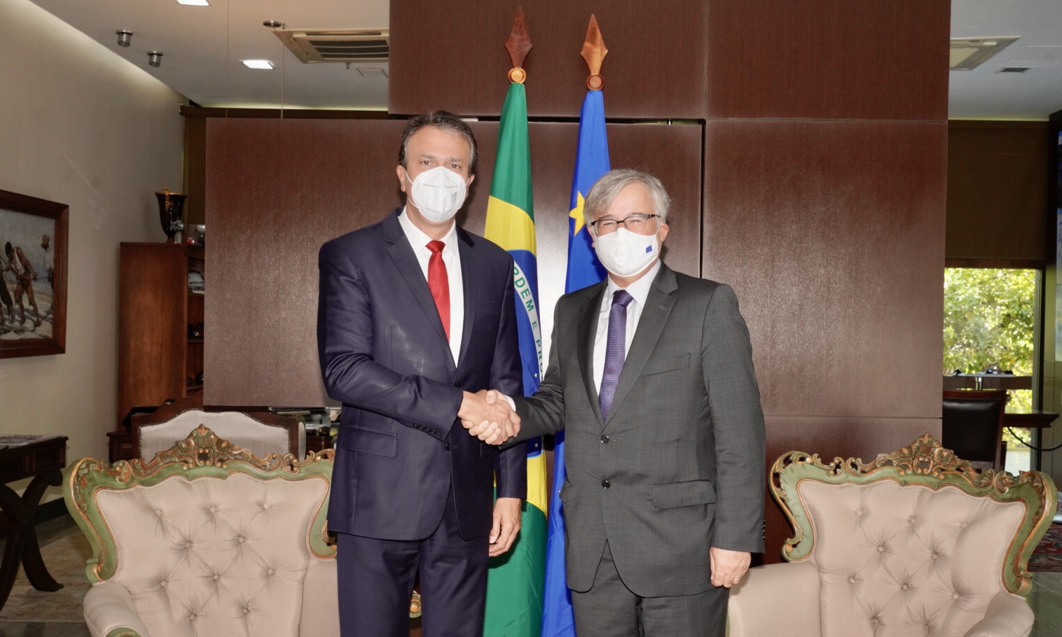 Governador do Ceará recebe embaixador da União Europeia no Brasil e fortalece parceria