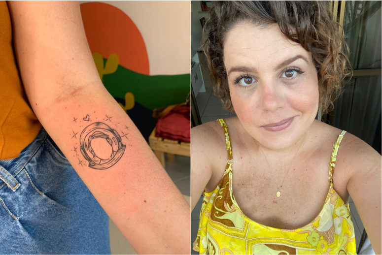 Elmo gravado na pele: farmacêutica homenageia mãe recuperada da Covid-19 em tatuagem