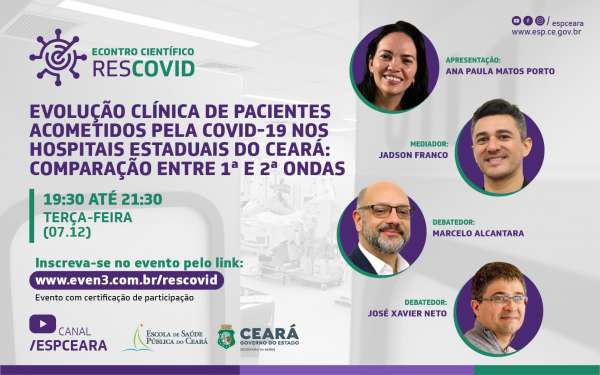 ESP/CE apresenta resultados de pesquisa pioneira sobre o histórico clínico de pacientes com Covid-19 no Ceará