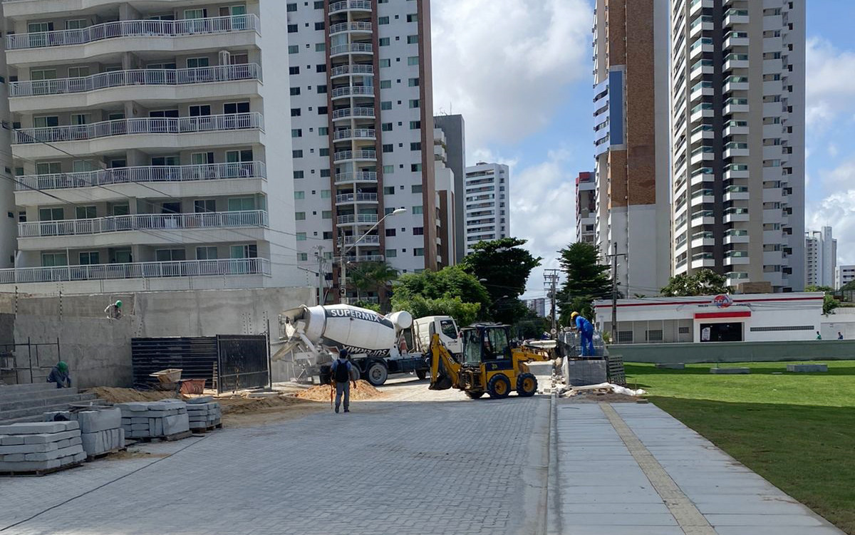Em fase de conclusão de obras, cruzamento da rua Tenente Benévolo com Silva Paulet é interditado