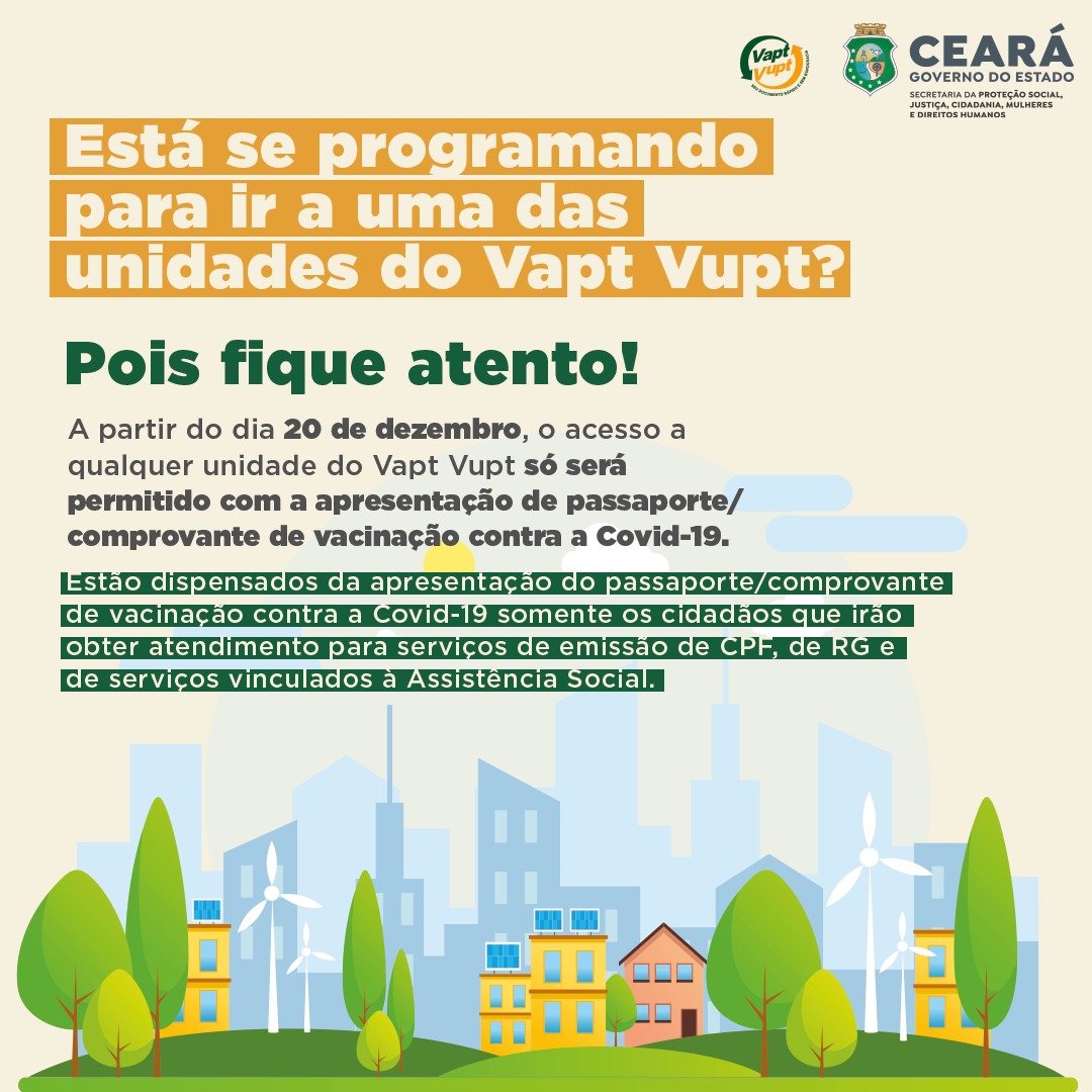 Vapt Vupts vão solicitar passaporte de vacinação e auxiliar população na emissão do documento