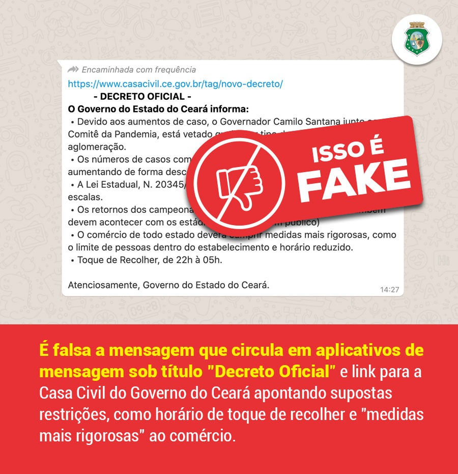 Antifake: é falsa mensagem sobre suposto novo “Decreto Oficial”