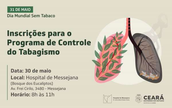Hospital de Messejana abre inscrições para o Programa de Controle do Tabagismo