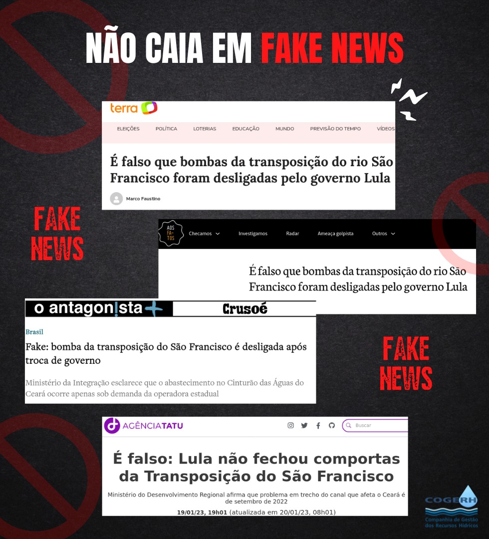 É falso que o atual Governo Federal desligou bombas da transposição do São Francisco