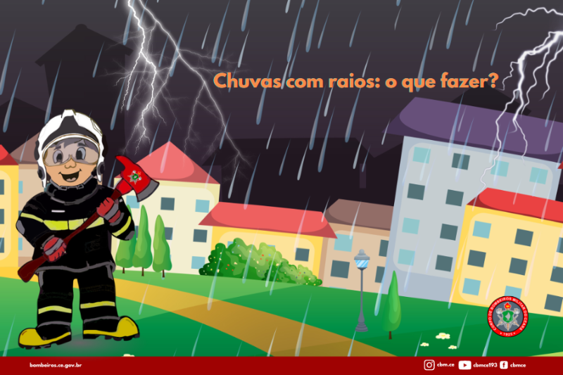 Corpo de Bombeiros: o que fazer no caso de descargas elétricas no período de chuvas