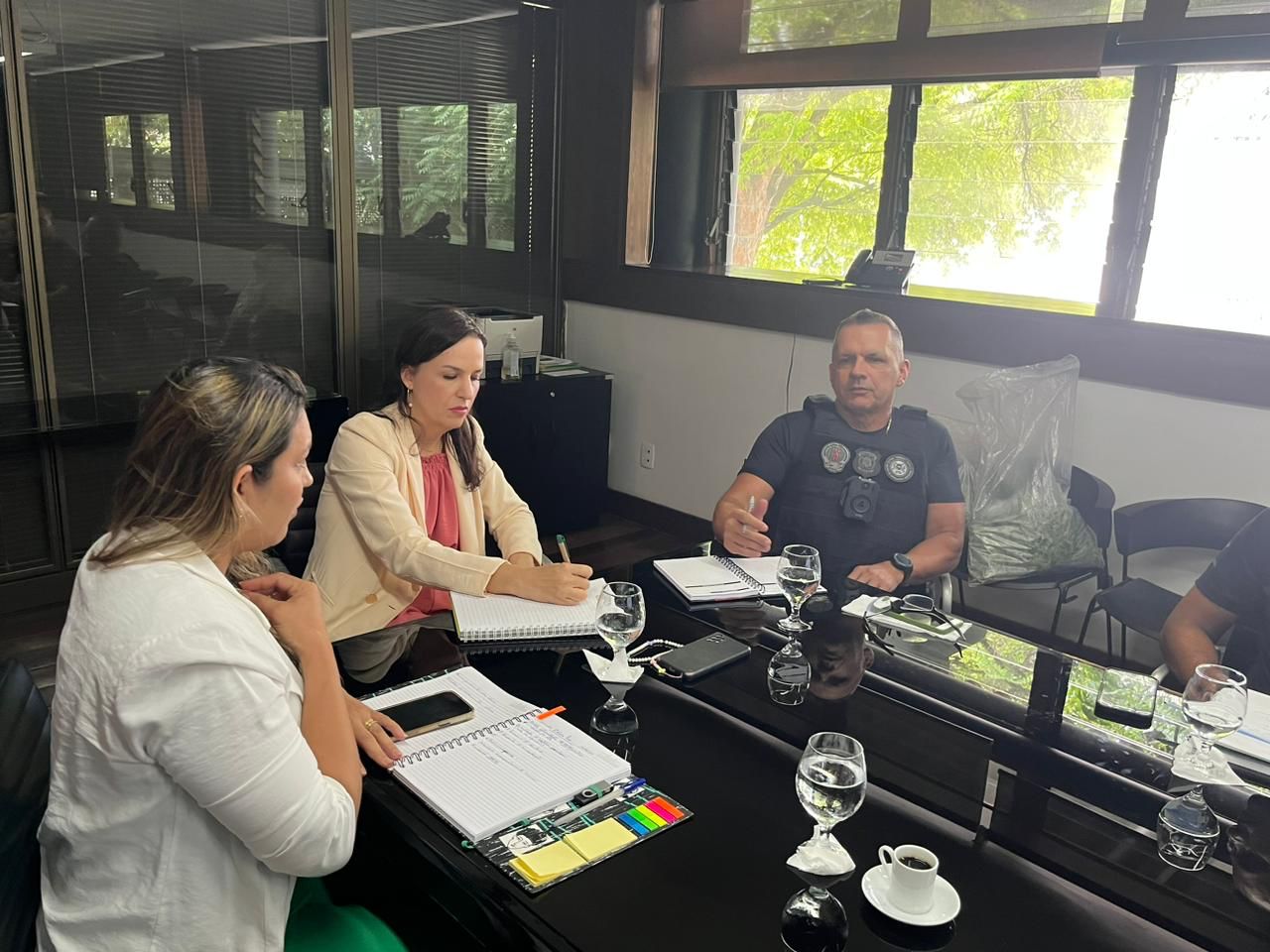 Primeira-dama se reúne com SAP e Sema para tratar sobre a utilização de unidades prisionais na produção de hortifruti