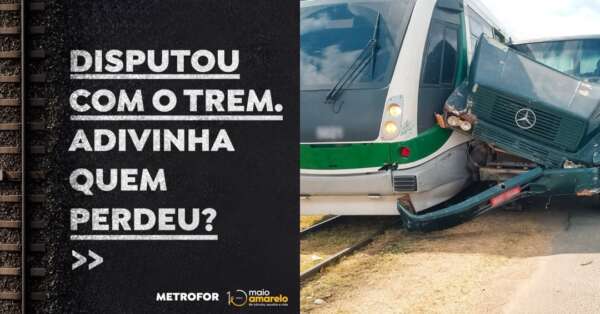 Maio Amarelo: Metrofor e Detran promovem blitzes para prevenir colisões de carros e trens