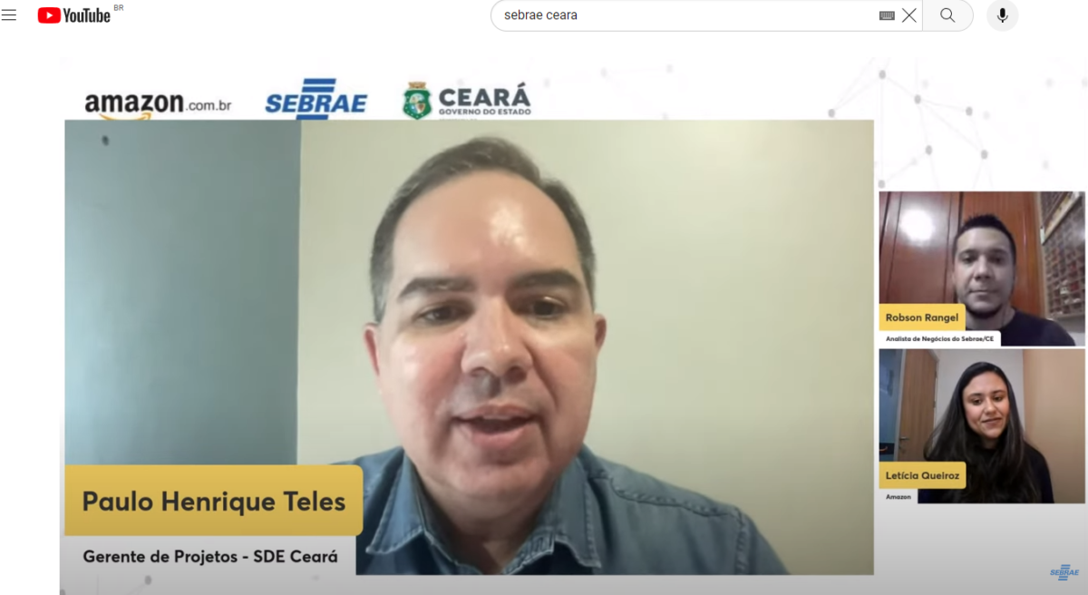 Parceria entre Governo do Ceará, Amazon e Sebrae realiza live e convida empreendedores para capacitação gratuita