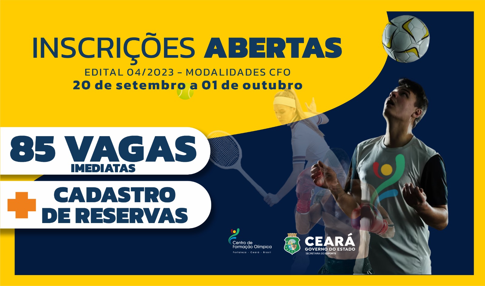 CFO abre 85 vagas para diversas modalidades esportivas