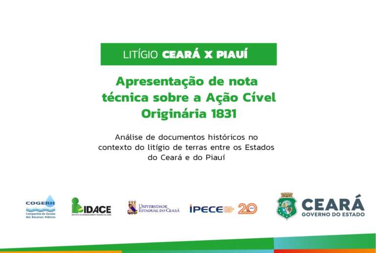 Grupo de Trabalho do Ceará apresenta Nota Técnica com análise sobre litígio entre CE e PI