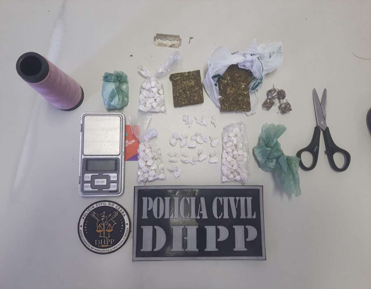 Irmãos suspeitos por tráfico e associação para o tráfico de drogas são presos em flagrante pela PC-CE na Capital