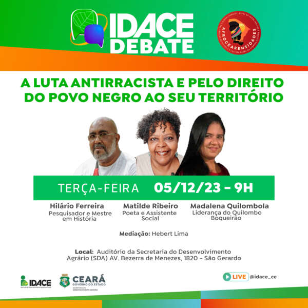 A luta antirracista será o tema do 8º Idace debate nesta terça-feira (5)