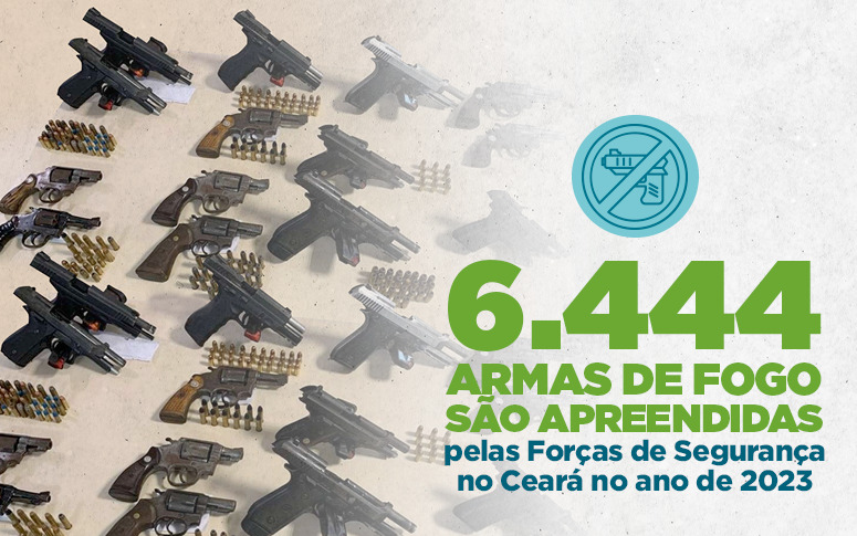 Mais de seis mil armas de fogo são apreendidas pelas Forças de Segurança do Ceará em 2023
