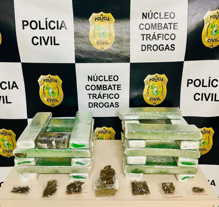 Trio é preso pela PCCE e mais de 20 kg de maconha são apreendidos em Juazeiro do Norte