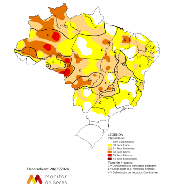 Ceará volta a apresentar área sem seca relativa após quatro meses