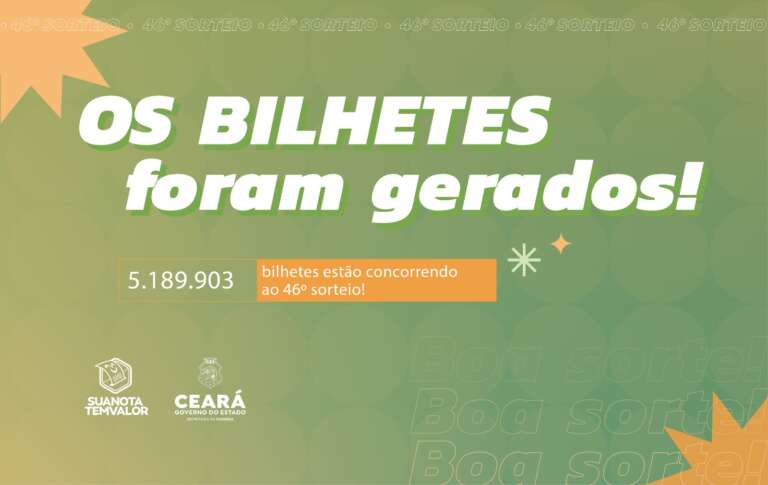 Sua Nota Tem Valor: nova geração de bilhetes para o 46ª sorteio é realizada