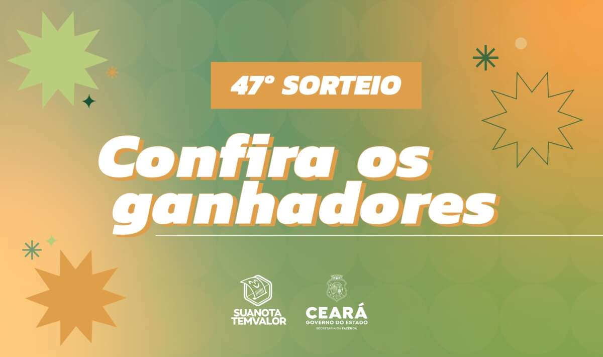 Ganhadores do 47° sorteio do Sua Nota Tem Valor são divulgados