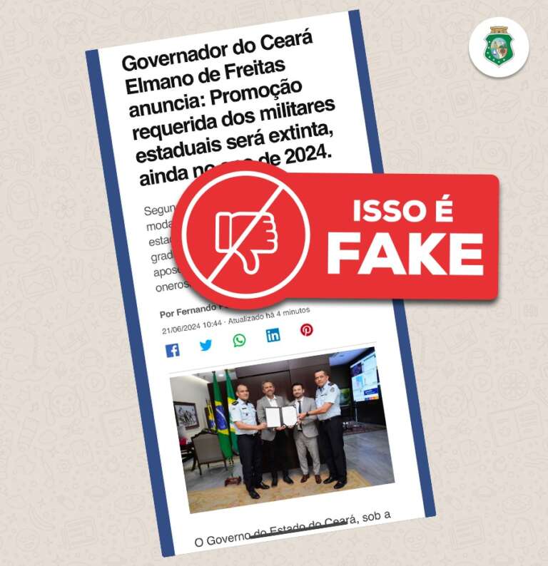 É falso o texto vinculado às Forças de Segurança em aplicativos de mensagens