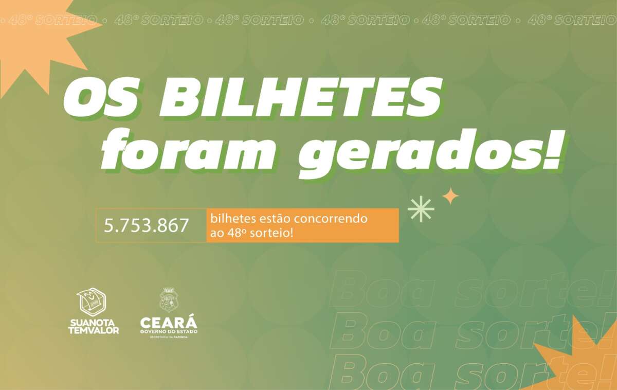 48° sorteio do Sua Nota Tem Valor: bilhetes da edição foram gerados