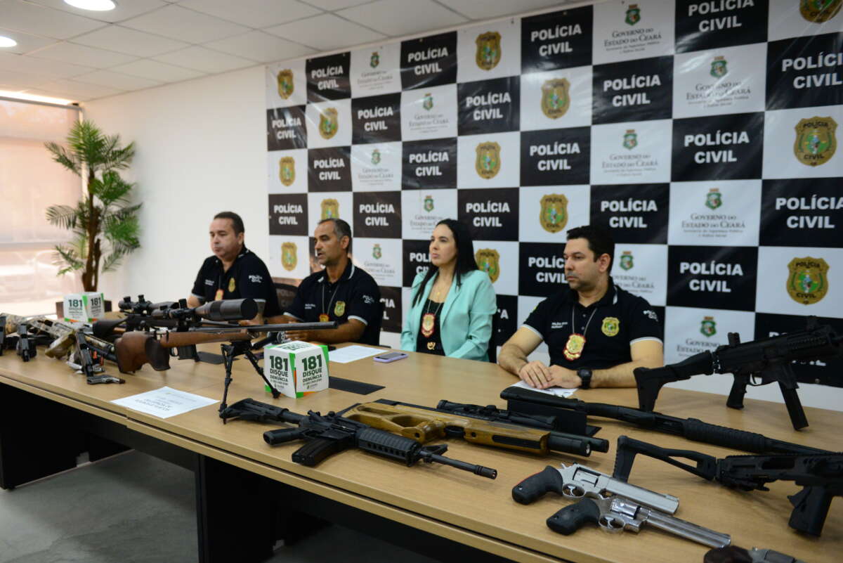 PCCE deflagra operação “Alta Tensão” e cumpre sete mandados de prisão contra integrantes de grupos criminosos no Ceará e apreende armas e munições