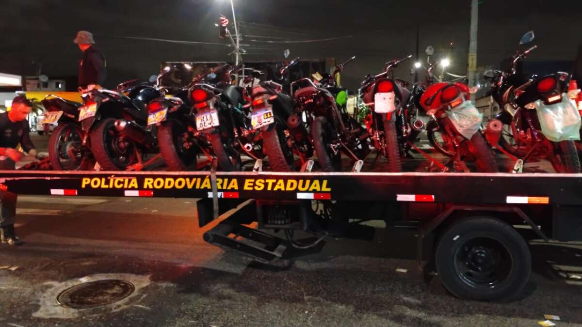 Um suspeito é preso e nove motos são apreendidas durante prática de “rolezinho” na Capital