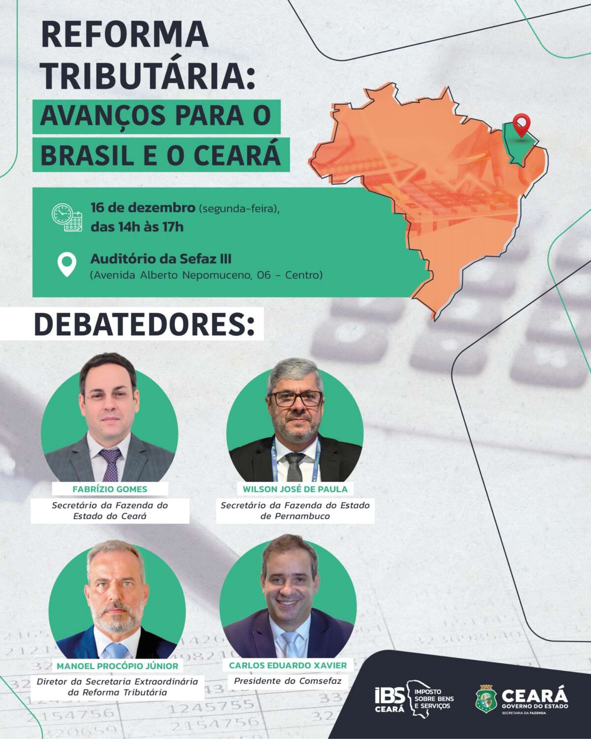 Com representantes do Ministério da Fazenda e Comsefaz, Sefaz-CE realiza seminário no dia 16/12