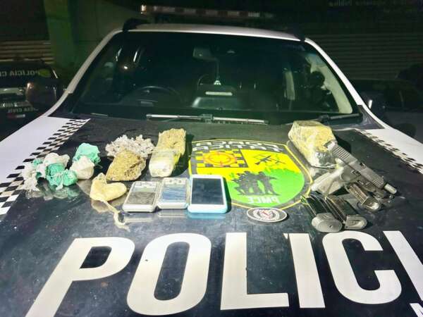 Suspeito é preso pela PMCE com duas granadas, pistola e entorpecentes na Capital