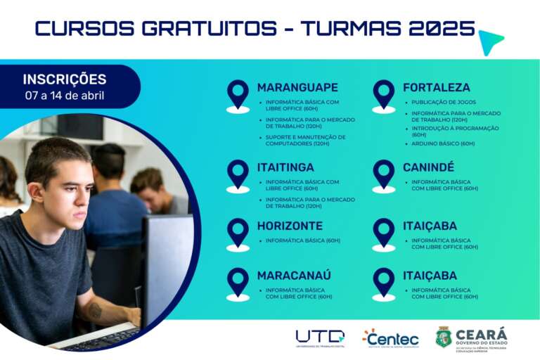 UTD abre 740 vagas para qualificação básica e profissional na área de TI