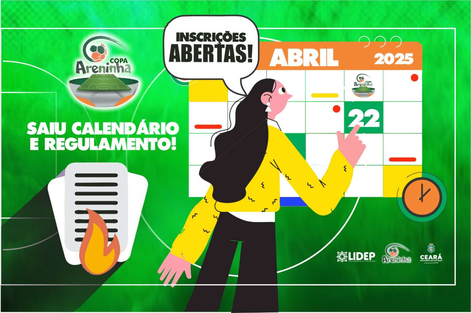 Sesporte divulga calendário e regulamento geral da Copa Areninha do Ceará