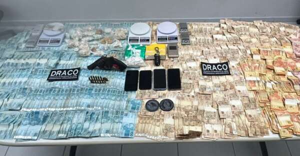 Integrante de grupo criminoso é preso com 2 kg de drogas, arma e dinheiro em Fortaleza