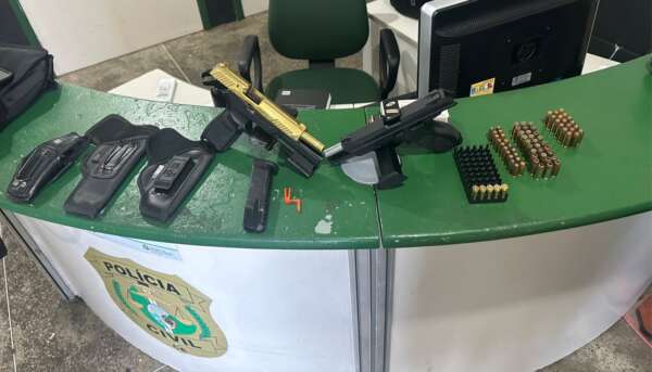 PMCE prende suspeito com duas armas de fogo após disparos em via pública