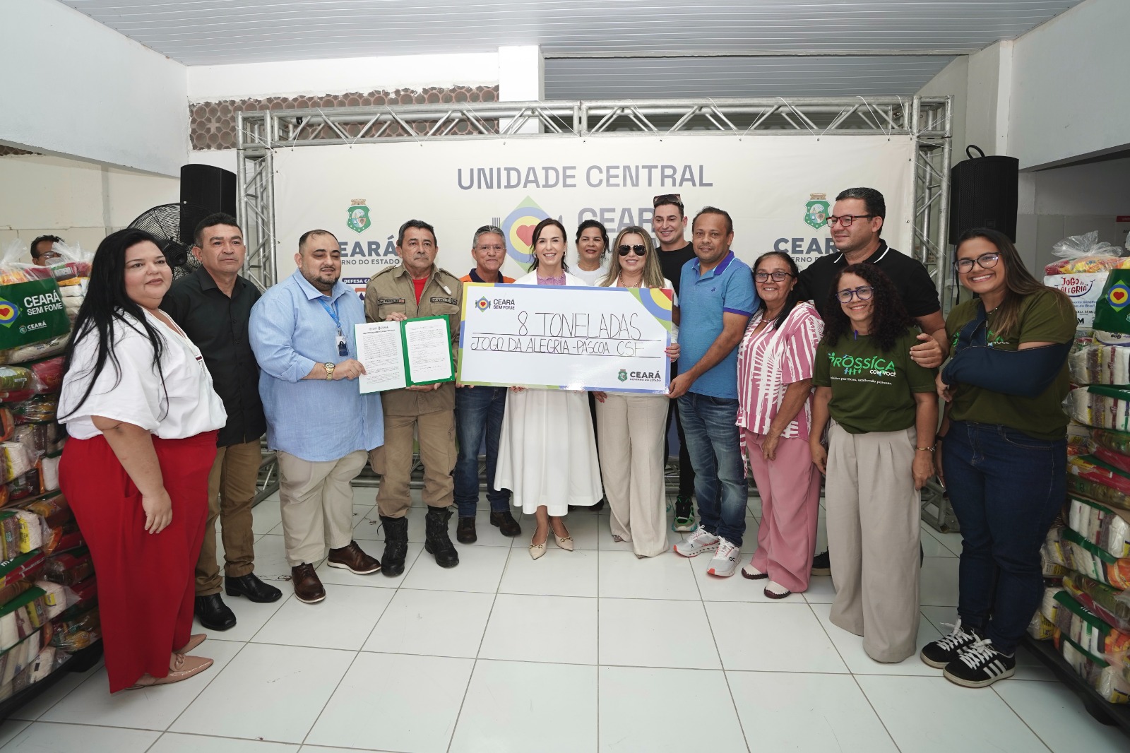 Ceará Sem Fome e Jogo da Alegria entregam mais de 8 toneladas de alimentos a entidades credenciadas