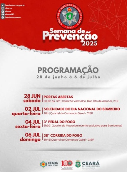 Corpo de Bombeiros do Ceará realiza a 61ª Semana de Prevenção