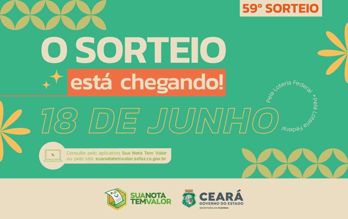 Está chegando: 59° sorteio do Sua Nota Tem Valor será nesta quarta-feira (18)