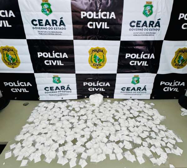 Homem em posse de mais de 1 kg de cocaína é preso em flagrante pela PCCE no Crato