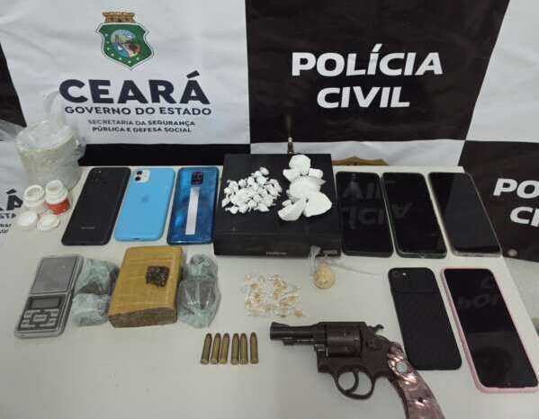 Grupo é capturado em posse de drogas e arma de fogo durante operação da PCCE em Barbalha