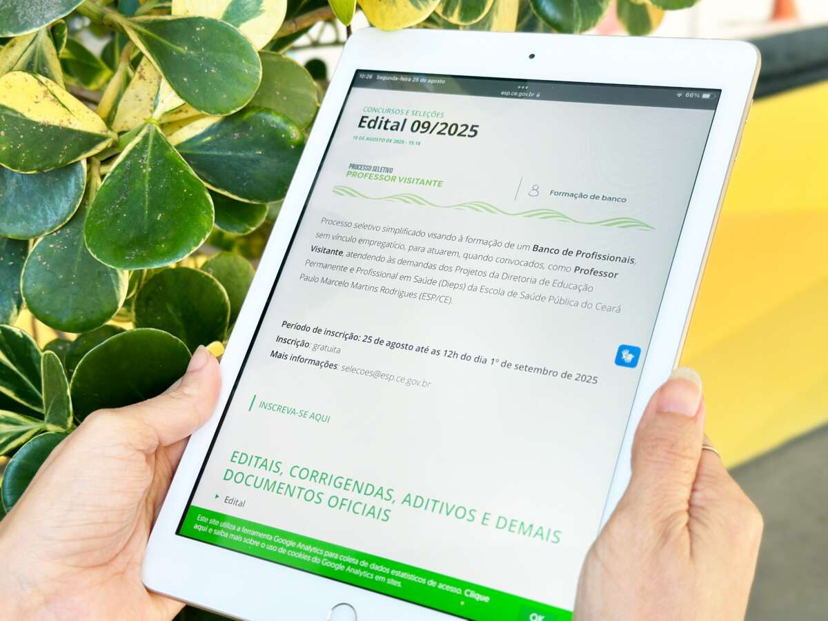 ESP/CE abre processo seletivo para professor visitante com atuação na área de Vigilância em Saúde