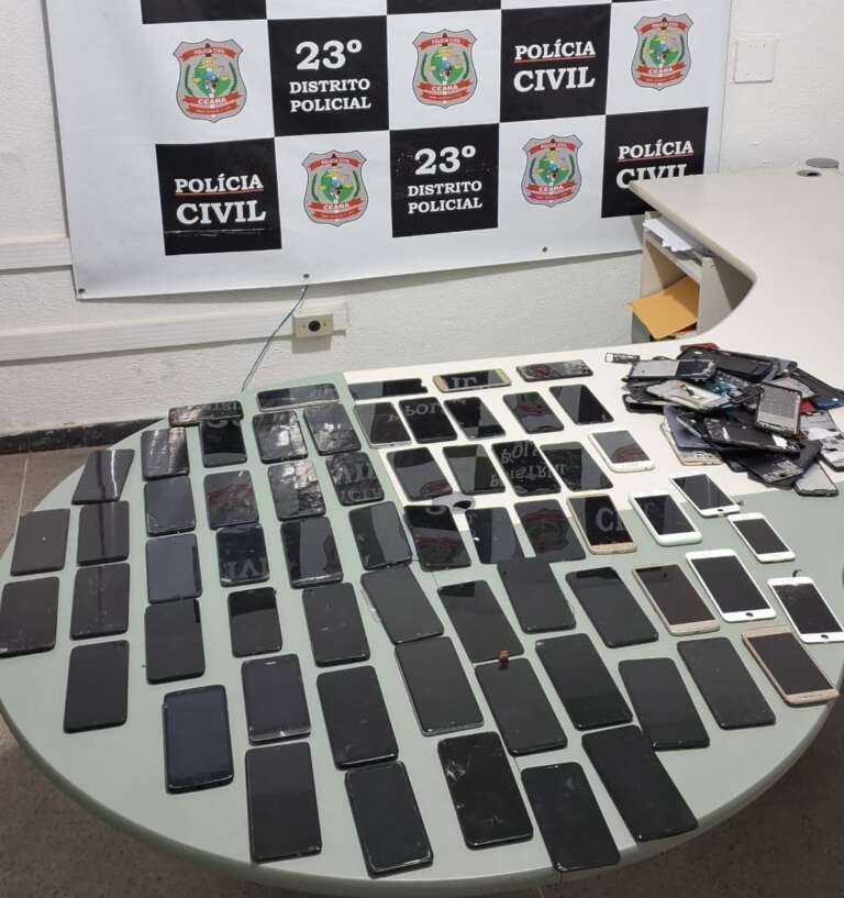 PCCE prende suspeito por receptação e apreende mais de 60 celulares roubados