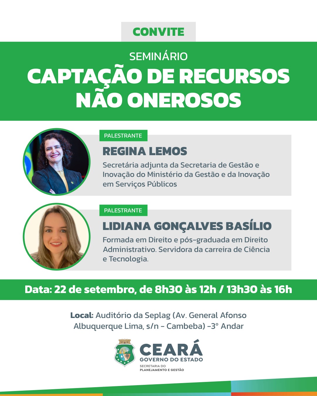 Seplag-CE promove seminário para ampliar a captação de recursos não onerosos