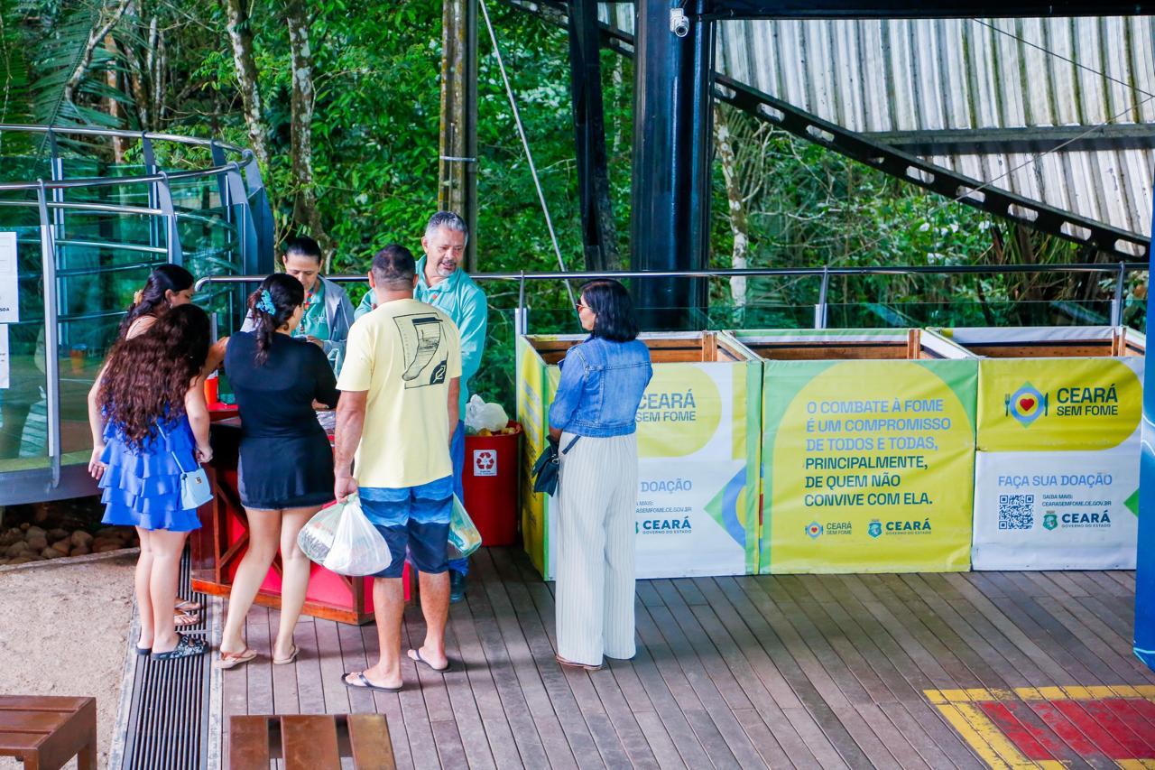 Bondinho de Ubajara chega a marca de 200 toneladas de alimentos arrecadados para o Ceará Sem Fome