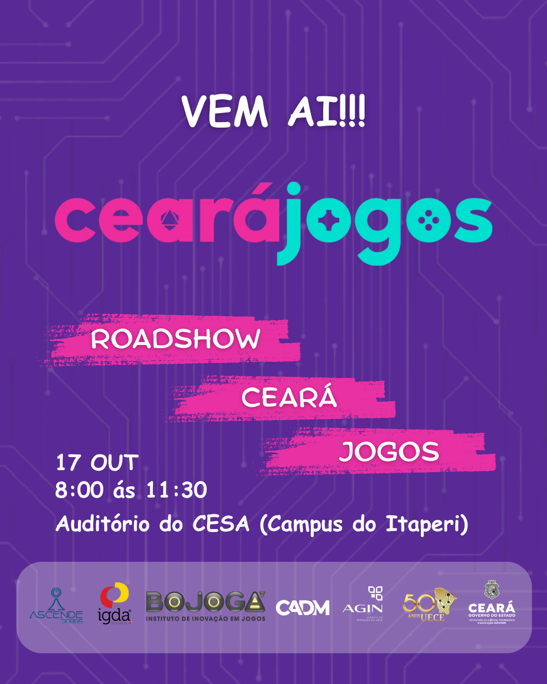 Uece promove evento com programação dedicada ao universo dos games