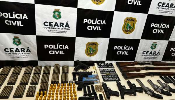 Polícia Civil prende três CACs e apreende 14 armas de fogo na Região Sul do Ceará