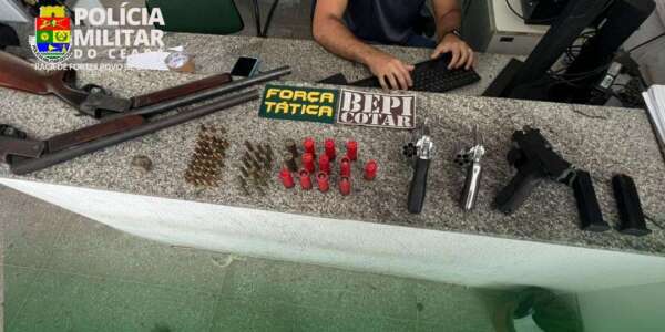 Polícia Militar desarticula acampamento clandestino e apreende armas em Ibicuitinga