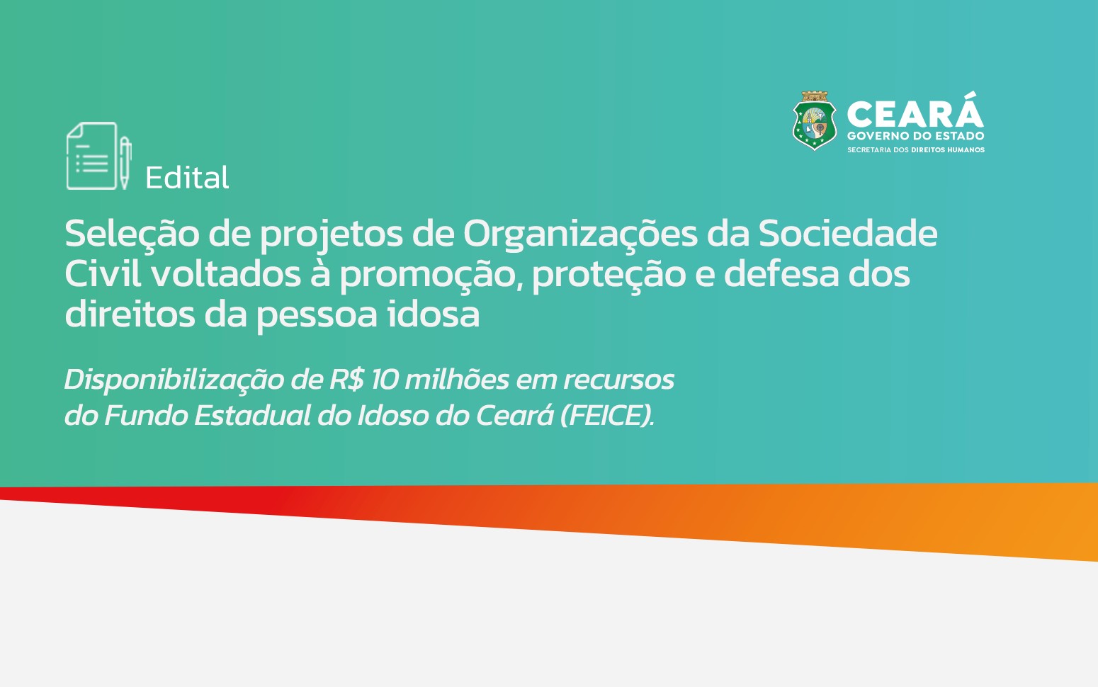 Sedih lança edital com R$ 10 milhões em recursos para projetos voltados à pessoa idosa no Ceará