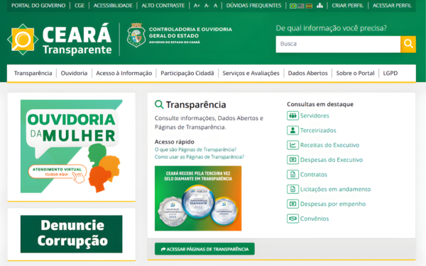 Ceará Transparente inicia 2026 com 238.556 acessos em janeiro