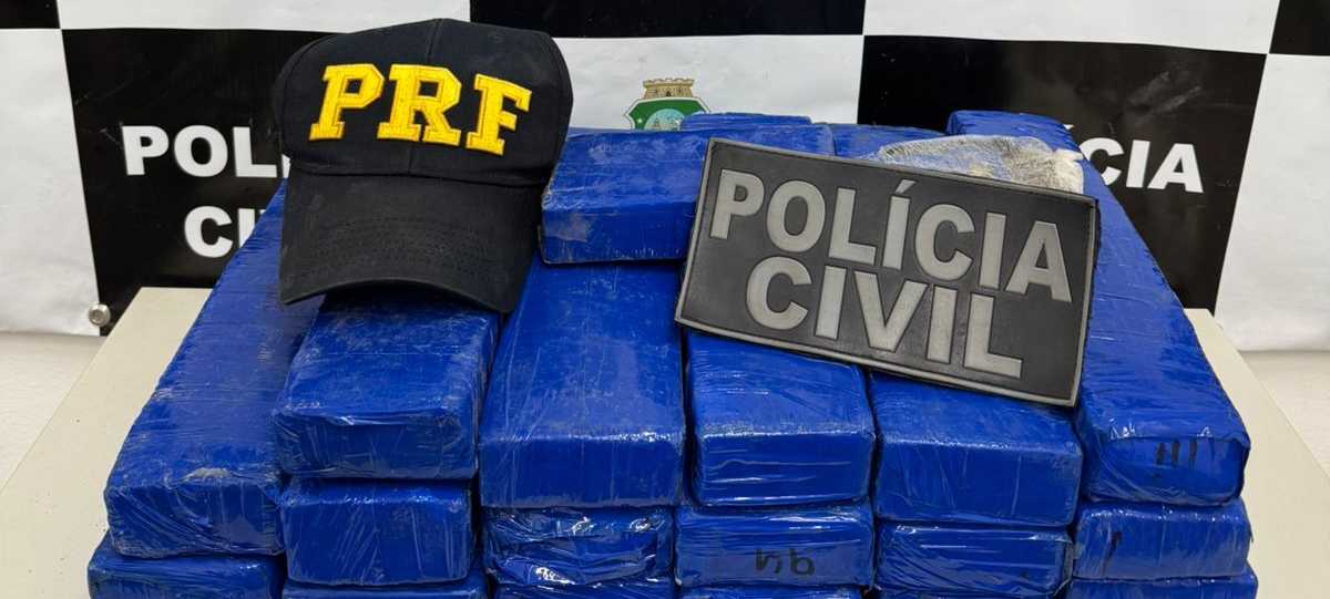 Em ação conjunta, PCCE e PRF prendem homem em posse de 20 kg de drogas em Farias Brito