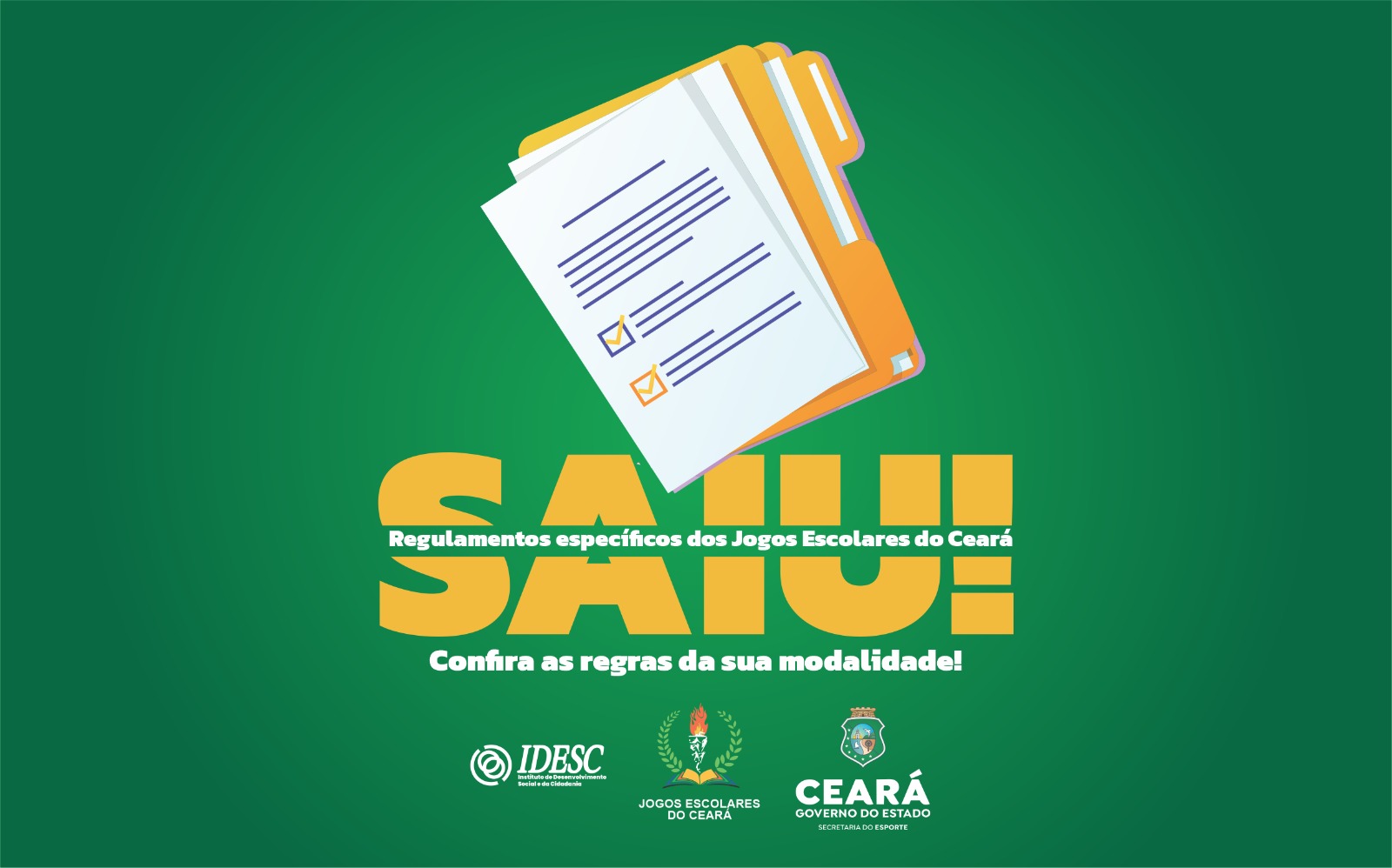 Sesporte divulga Regulamento Específico dos Jogos Escolares do Ceará