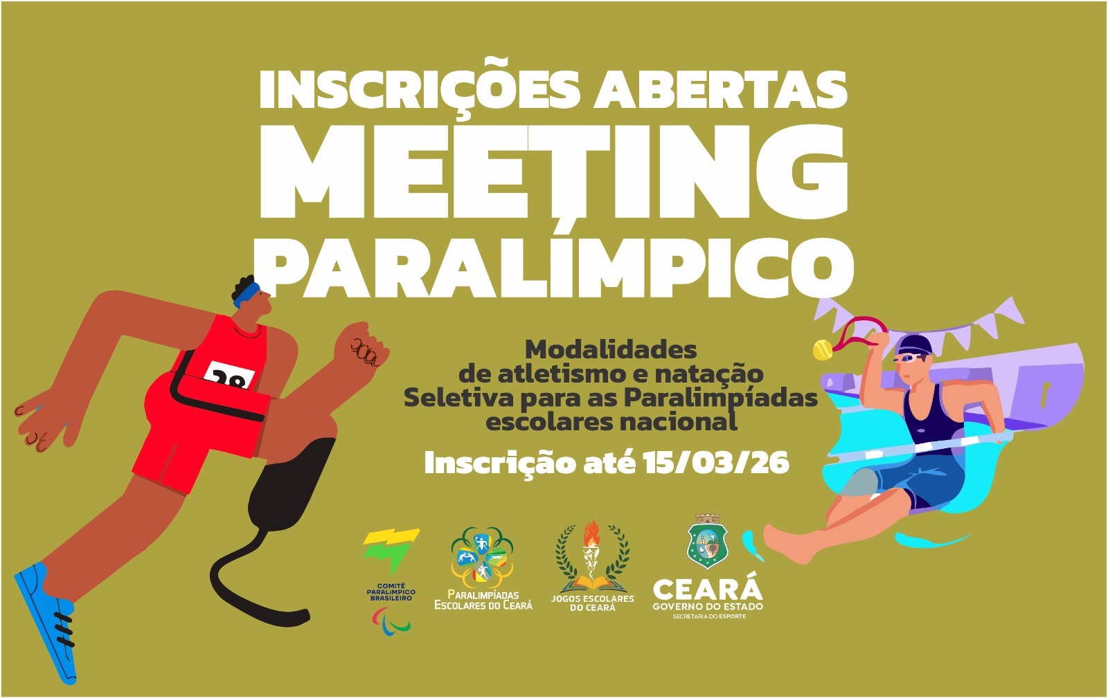 Sesporte abre inscrições do Meeting Paralímpico nas modalidades de atletismo e natação