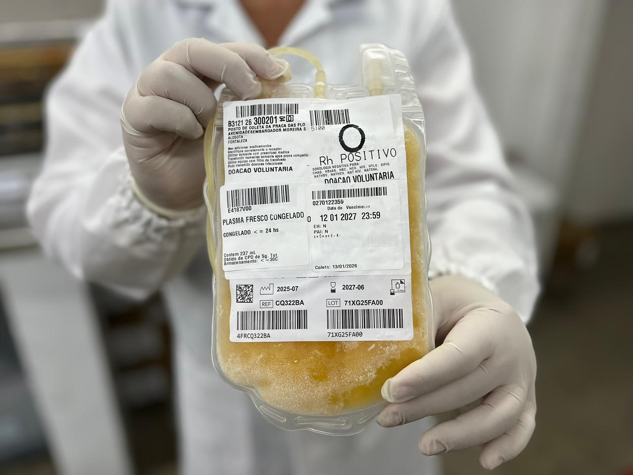Hemoce alcança a marca de 200 mil bolsas de plasma enviadas à Hemobrás para a produção de medicamentos essenciais para o SUS