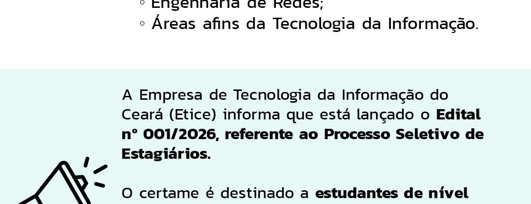 ETICE abre seleção para estagiários em 2026